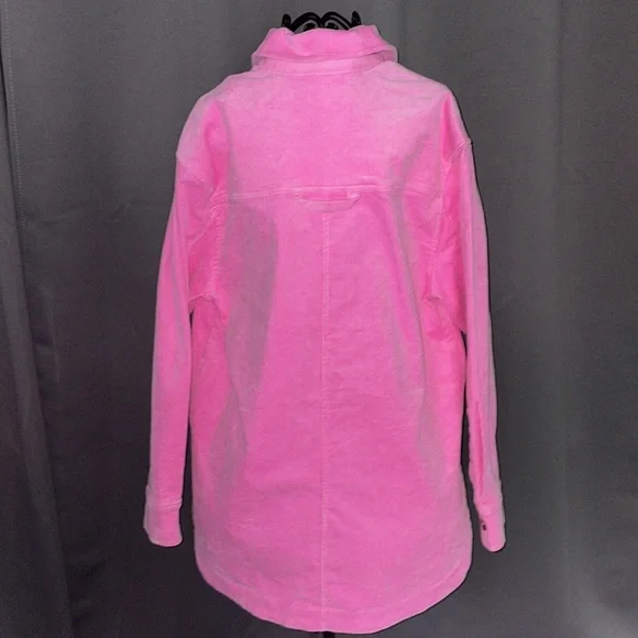 NWT.  Women’s Pink Corduroy Button down shirt.  Size 34. - Picture 4 of 9